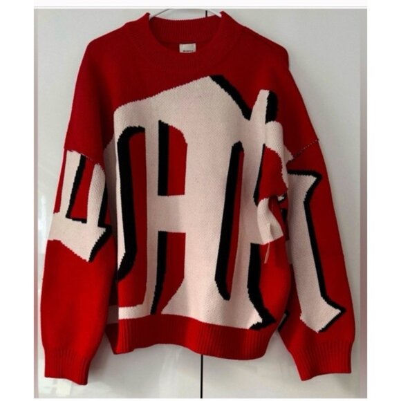NWT Size XL - Anthropologie Oversized Graphic Monogram Sweater (NWT US$ 158) - Picture 8 of 16